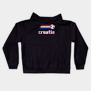 Croatia Soccer Retro Vintage Kids Hoodie